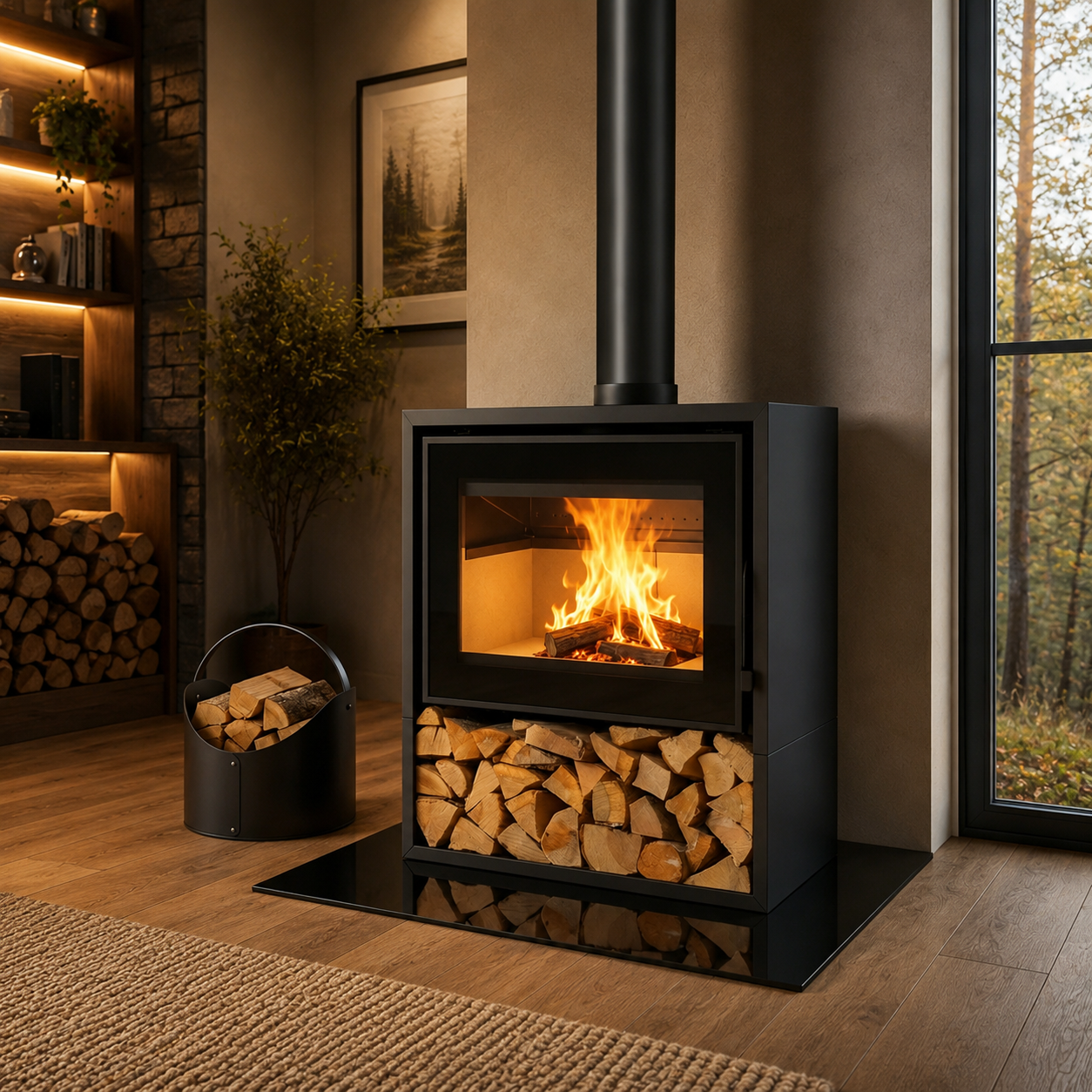 Nest & Flame Seattle Wood Fire Place – Adams