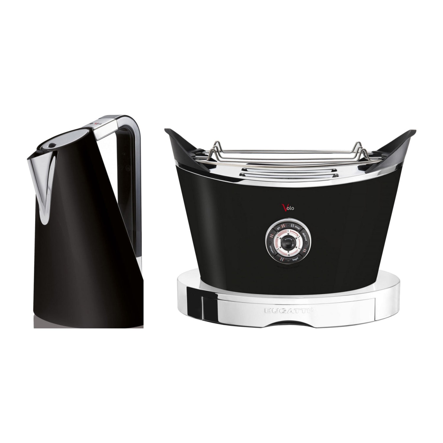 Bugatti Vera Easy & Volo Kettle & Toaster Set Black